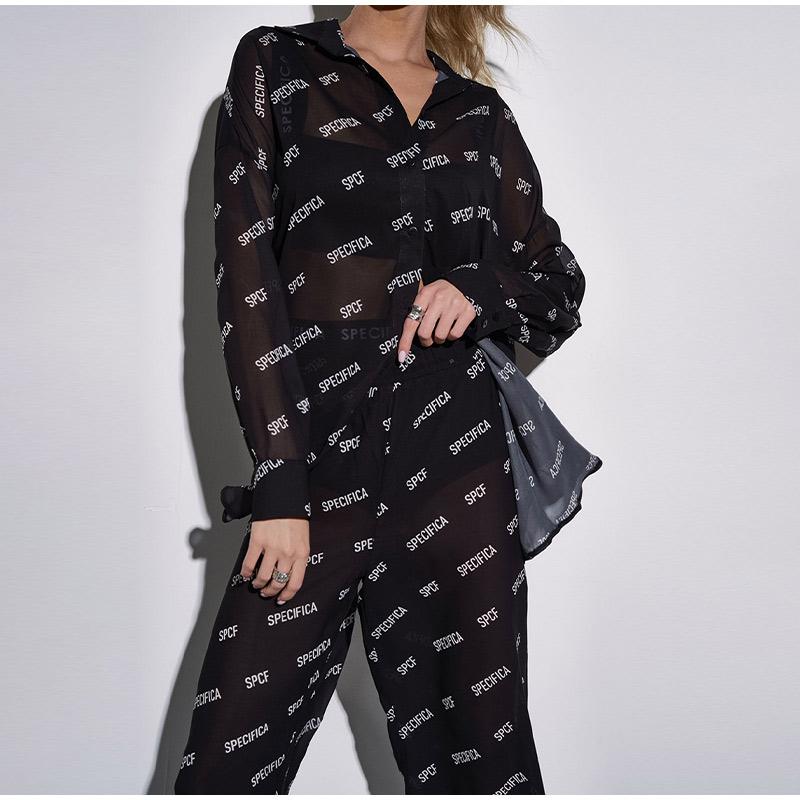 Summer Female 2 Piece-Set Trousers Casual See-Through Holiday Cardigan and High Waist Women's Pants Outfits Tracksuit 2025