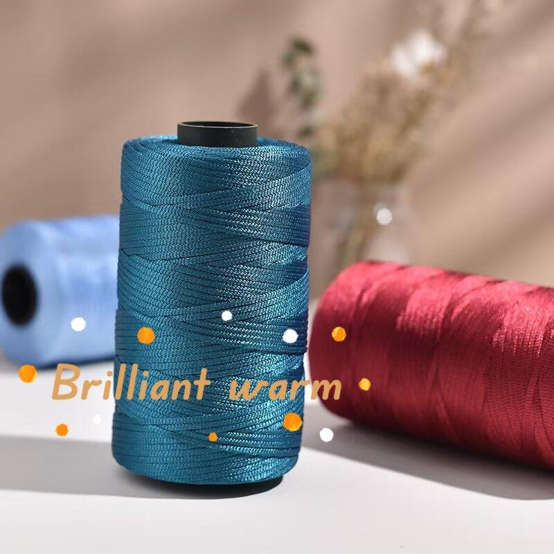 250g/roll Ice Silk Cotton Linen Flat Belt Thread Spring Summer Handmade Weaving Thread DIY Knitting Bag Shoe Knitting Thread
