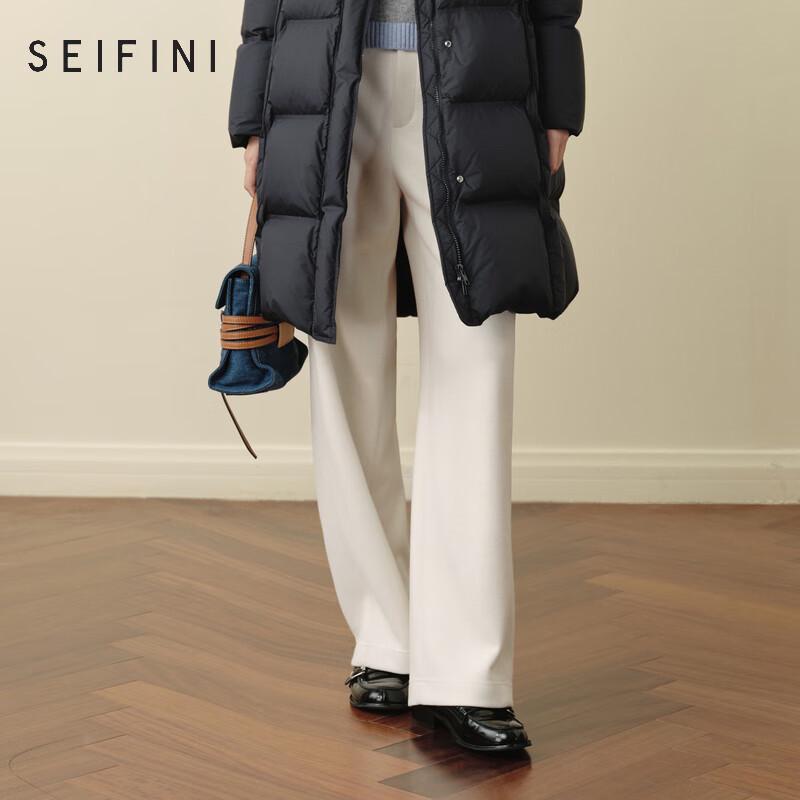 

SEIFINI Women s Straight-Leg Knit Casual Trousers XS