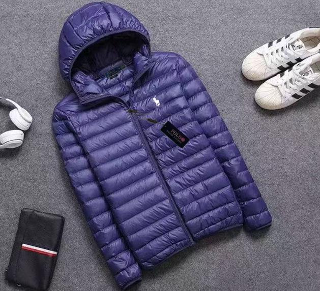 Jachetă de iarnă casual ușoară pentru bărbați 2025, cu guler înalt brodat RL - Rezistentă la frig, Mărime mare, Lungime scurtă