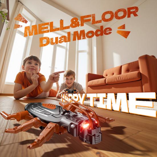 Electric Remote Control Gecko Toy with LED Eyes 360 Degrees Spin Rechargeable RC Wall Crawler Lizard Toddlers Wall Climbing Gecko Prank Toy