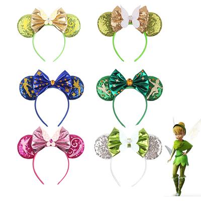 Disney Merida Legende Mausohren Stirnband Glitzer Pailletten Schleife Prinzessin Haarband für Mädchen Festival DIY Haarschmuck
