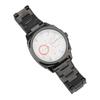Men Quartz Watch Stainless Steel 30m Waterproofing Luminous Business Wristwatch for Travel Outdoor Black Shell Silver