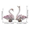 Creative Swan Statue Elegant Crystal Desktop Ornaments Crystal Swan Figurine  Home Decoration