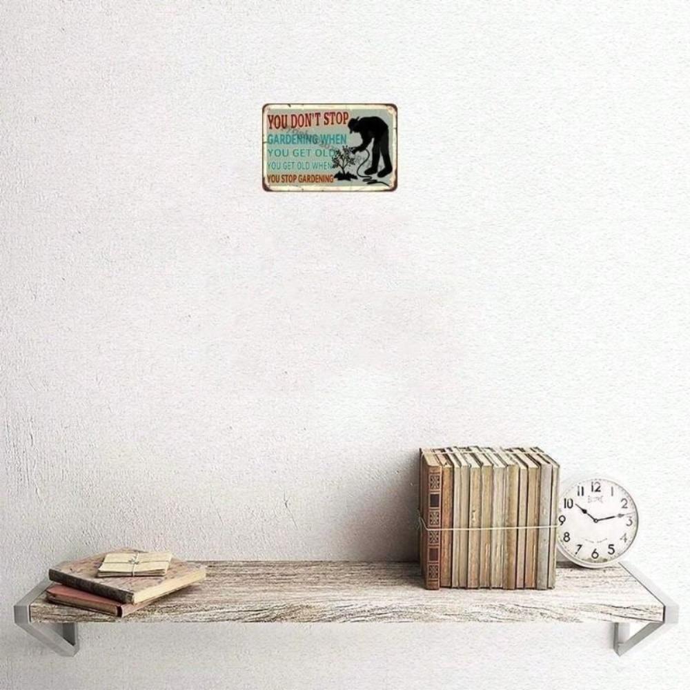 Metal Poster Wall Art, Vintage Tin Sign for Garden Living Room, Housewarming Gift
