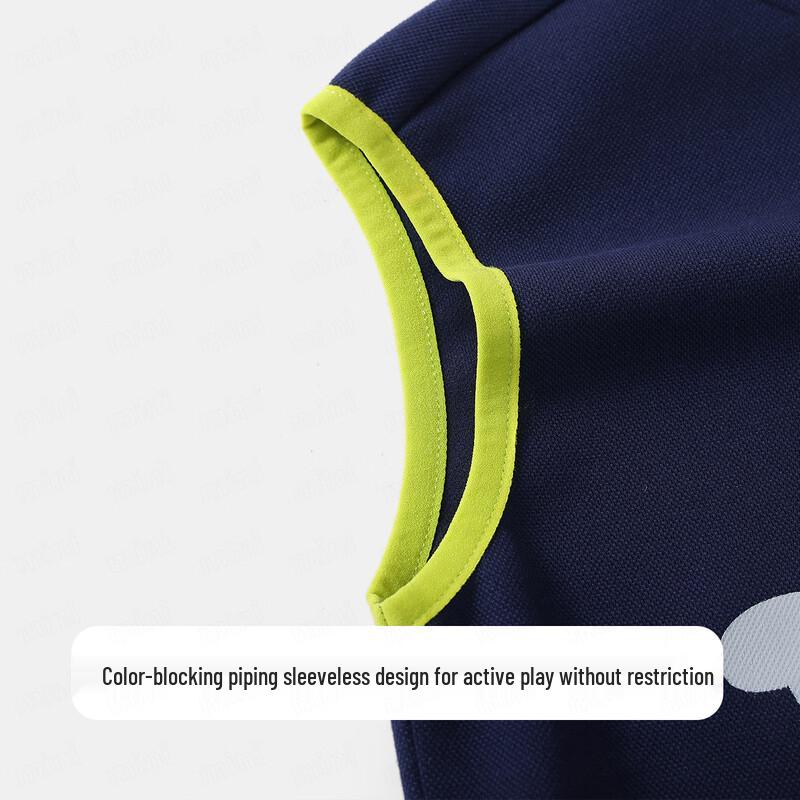 MQDMINI Kids' Stand-Up Collar Vest with Curved Pockets
