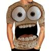 Summer Men's T-shirt Funny 3D Printed Pattern Short Sleeve Summer Outdoor Fashion Round Neck Tops OverSize Loose Men's Clothing
