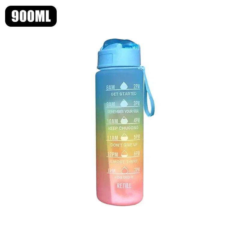 900ML Water Bottle Portable Vacuum Flasks Drinkware Camping Motivational Skirt Outdoor Bikini Sport Kitchen Times Bra Marker Gun