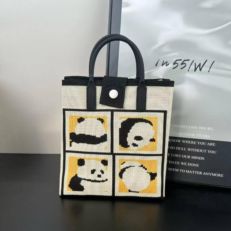 Premium new cute cartoon knitted mobile phone bag adjustable messenger handbag niche versatile dopamine bag