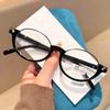 New Fashionable Round-Frame Anti-Blue Light Reading Glasses Retro Half-Frame High-Definition Presbyopia Glasses 0 To +4.0