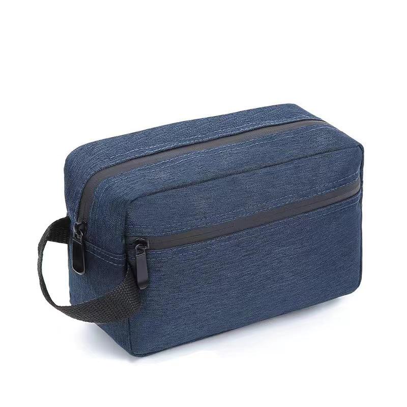 Men's Waterproof Oxford Cloth Toiletry Bag - Portable Business Storage with Dry/Wet Separation