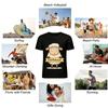 Eid Mubarak Cartoon Sheep Print Casual Festive Tops For Eid Al-Adha Pure cotton T-shirt