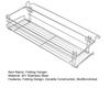 Folding Hanger Compact Foldable Stainless Steel Outdoor Picnic Table Organizer Storage Basket BBQ Accessories
