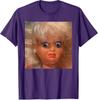 Maglietta Meme Faccia di Bambola Divertente Disgustosa Moda Donna Abbigliamento Estetico Artistico Regalo Originale Cotone Street Manica Corta Camicette