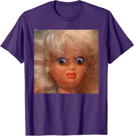 Maglietta Meme Faccia di Bambola Divertente Disgustosa Moda Donna Abbigliamento Estetico Artistico Regalo Originale Cotone Street Manica Corta Camicette