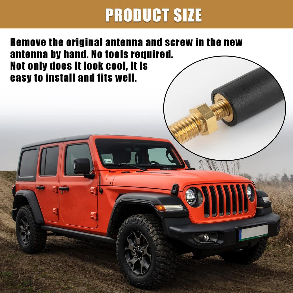 Jeep Wrangler Car Antenna 13" Door Antenna Decoration Replacement Antenna Antenna for Jeep Wrangler