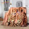 3D Animal Leopard Cheetah Cartoon Beast Soft Plush Blanket,Flannel Blanket Throw Blanket for Living Room Bedroom Bed Sofa Picnic