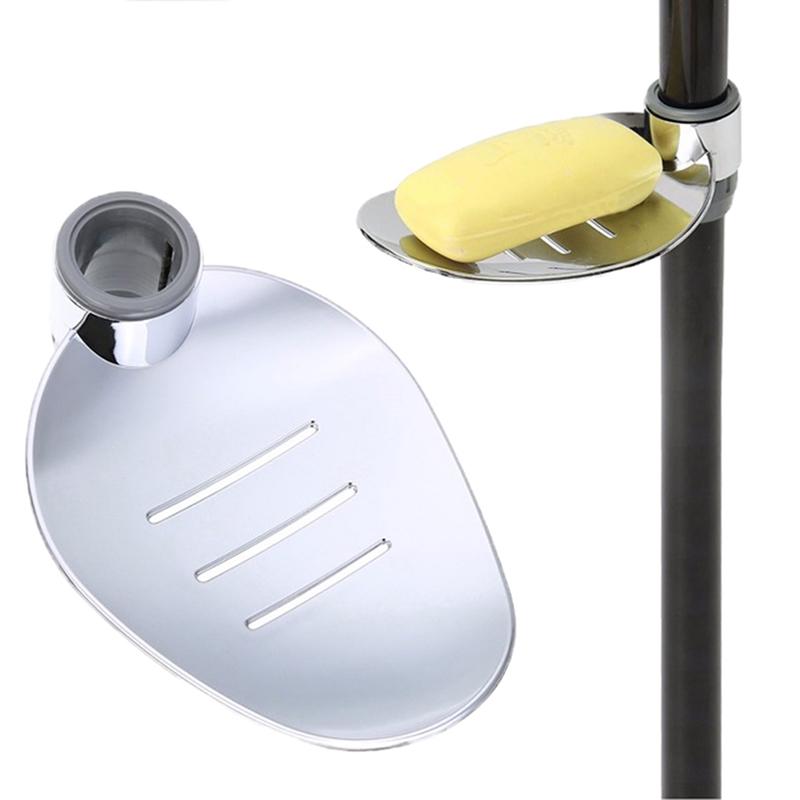 Adjustable Shower Rail Soap Dish Bathroom Soap Box Slide Bar Soap Pallet Holder