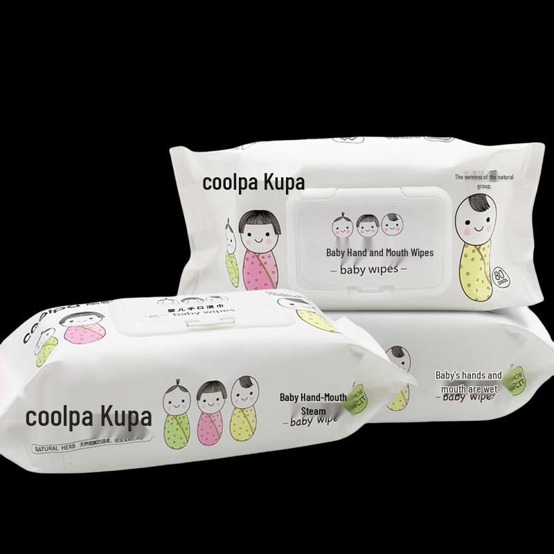 KUPA Baby Hand & Mouth Wipes - Fragrance-Free (4 Packs)