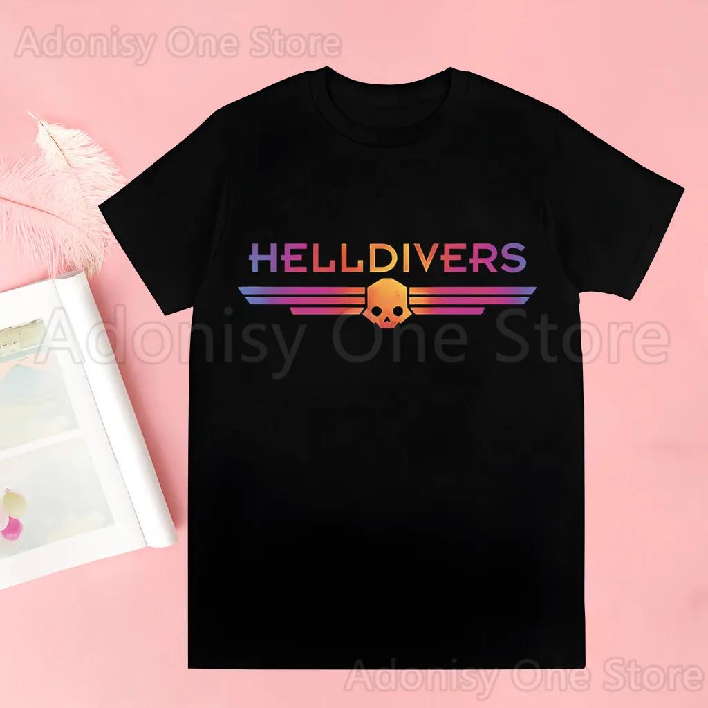 Helldivers Herren Sommer Kurzarm Mode Druck Herren T-Shirts Top T-Shirt Unisex Grafik Herren T-Shirt