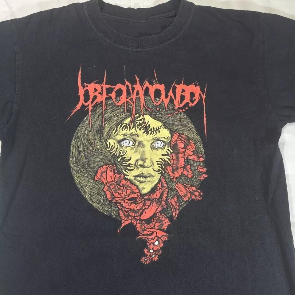 Job for a Cowboy Band Black T-Shirt Cotton Unisex For Men Women Unisex T-Shirt L