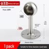 Stainless Steel Wardrobe Hanging Rod Flange Seat for Curtains, Towels, and Clothes Drying