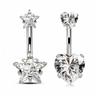 Sexy Belly Navel Piercing Stainless Steel Fashion Heart Belly Button Ring For Women Girls Belly Piercing Ring Body Jewelry
