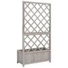 Garden Trellis with Flower Box Gray 70x30x135 cm Fir Wood