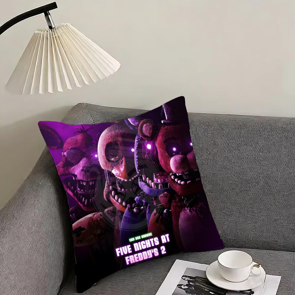 Movie Five N-Nights At F-Freddys 2 Cushion Cover Reversible Plush Pillow Cover – For Car, Sofa, Bedroom, Perfect As A Gift.