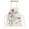Forest Plants Leaves Pattern Cleaning Kitchen Aprons Men Women Home Cooking Accessories Apron Tree Print Linen Adult Kids Bibs