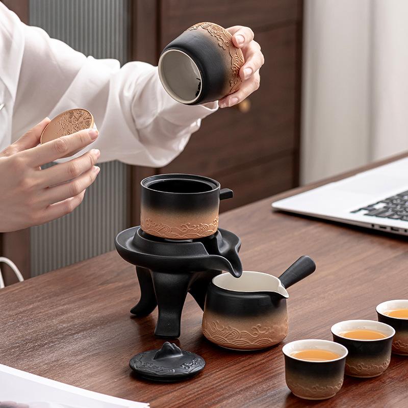 High-end light luxury Canghai automatic kung fu tea set, household lazy tea making artifact, office meeting and giving gifts