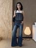 Xu Man Spring/Summer Retro Distressed Flare Jeans - Slimming Sweet Spicy Girl Style Long Pants for Women