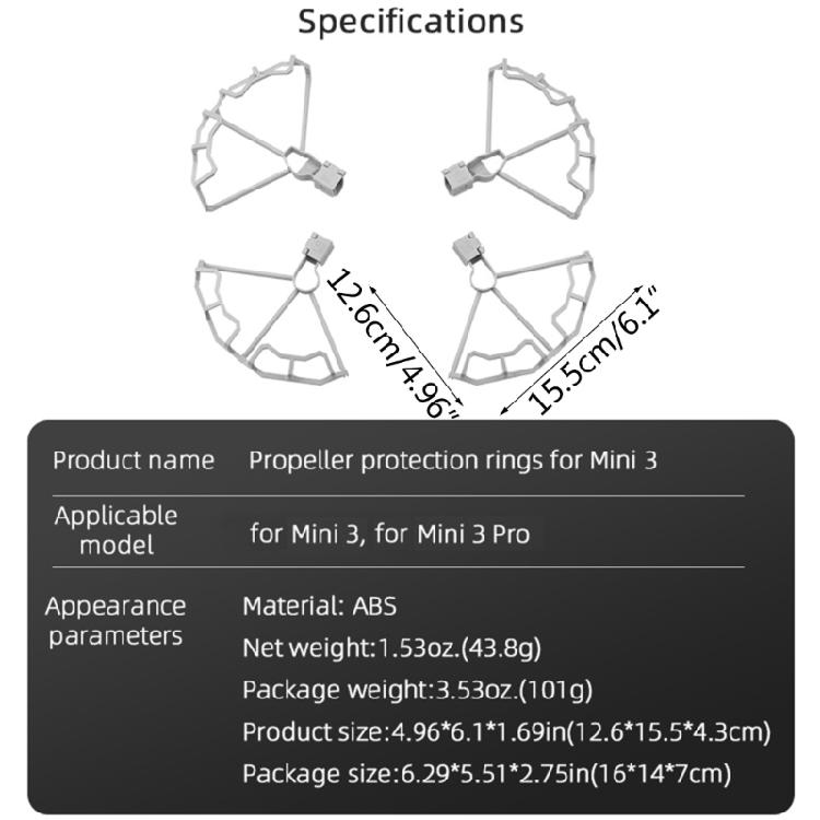 Propeller Protection Props Semi-enclosed Propeller Protector for DJI Mini 3