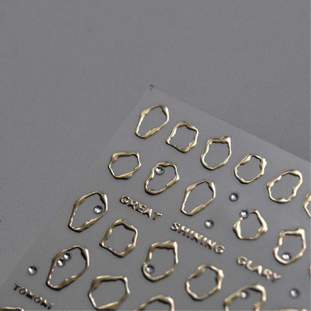 1Pcs 5D Nail Art Stickers Bronzing Sliders Self Adhesive Nail Art Decals DIY Manicure Decoration