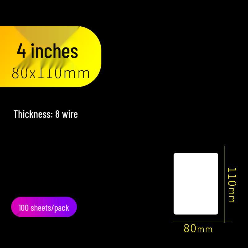 100 Sheets A4 Laminating Pouches, A3 Photo Laminator Film, Transparent 6 Inch Sealable Card and Label Film