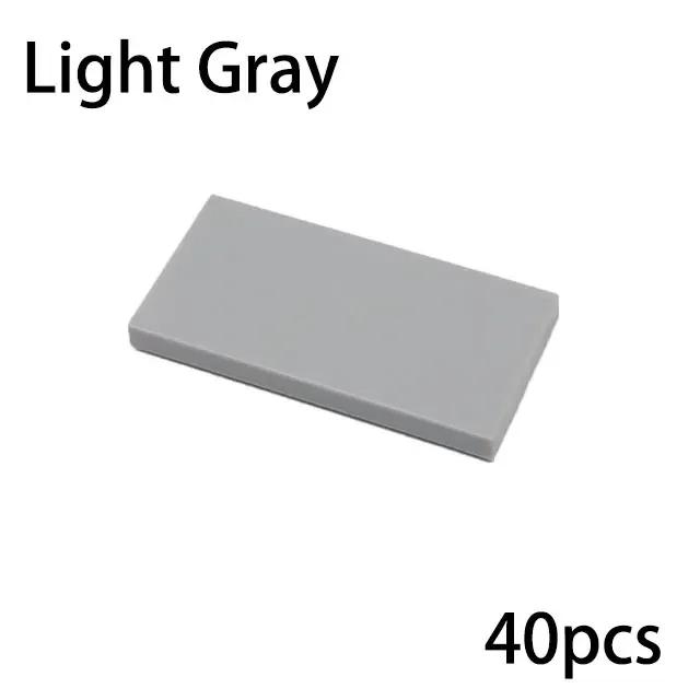 Non-Toxic Compatible 87079 Diy Building Blocks Figures Bricks Smooth 2X4 Ceramic Tile Bricks Educational Creative Size For Children 40Pcs