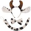 Cow Costume Set: Headband, Ears, Bow Tie, Tail