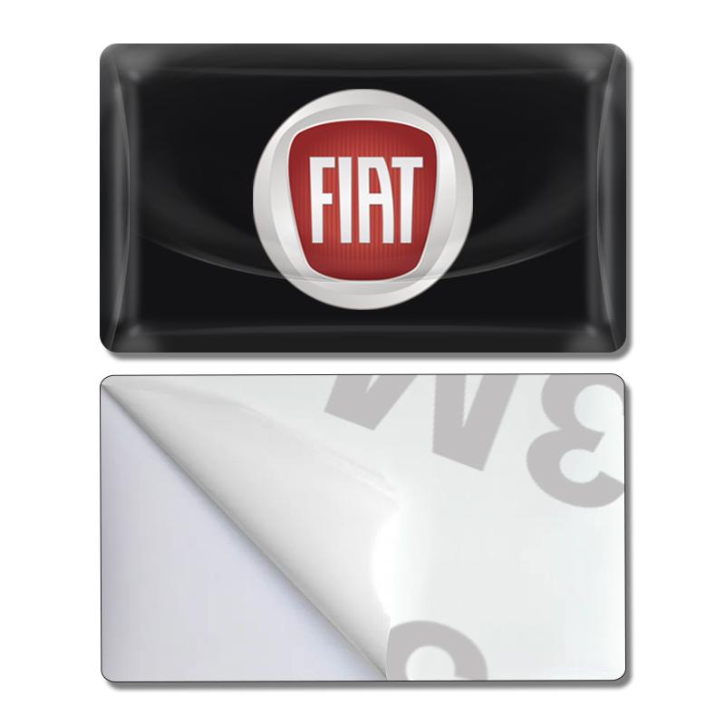 2/10Pcs Carbon Fiber Fiat LOGO Emblem Steering Wheel Car 3D Stickers for Fiat Abbas 500 500L 500X 124 Aegea MobiPanda Tipo Sedici Centoventi Fiorino