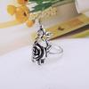 Gothic Women's Rose Flower Vine Alloy Enamel Finger Ring Cosplay Jewelry Gift