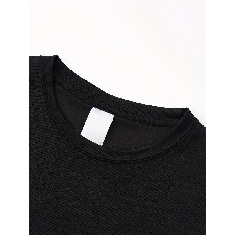 Men's Print T-Shirt, Lightweight Breathable Summer Gym & Casual Wear, Outdoor Activities