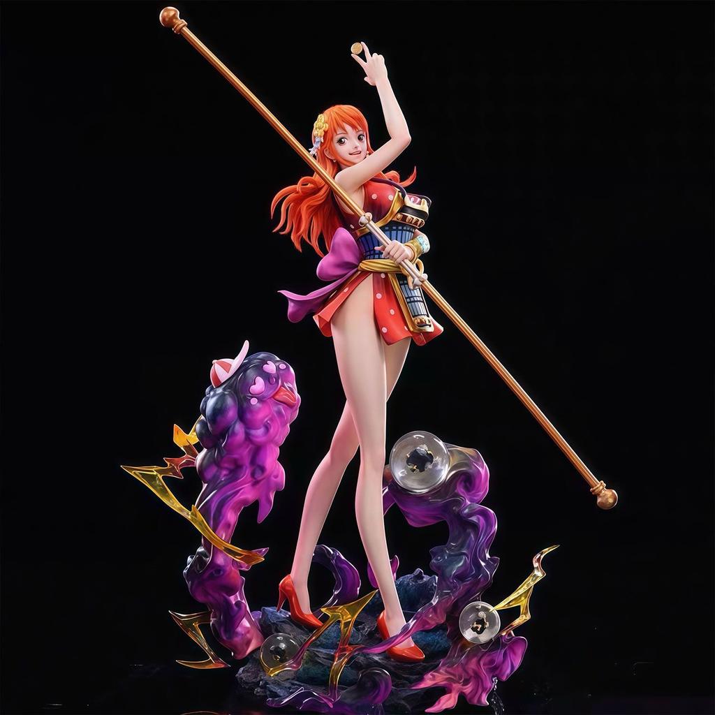 Figura de Acción de Nami de One Piece de 30 cm Adorno Modelo para Caja de PC Periférico Regalo Estatua de PVC para Coche Coleccionable Figura de Decoración para Habitación