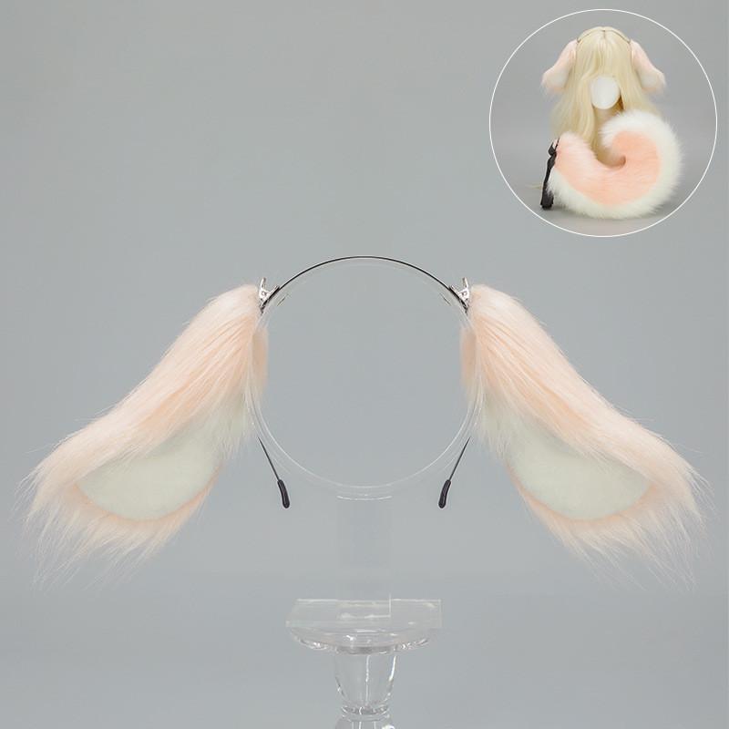 Set Cosplay con Orecchie e Coda da Cane Anime Giapponese con Accessori Peluche per Feste di Halloween