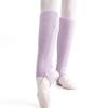 1 para damskich dziewczęcych baletowych legginsów ze strzemiączkami, prążkowane dzianinowe, jednokolorowe, bez palców, podkolanówki do tańca latynoamerykańskiego, do jogi, sportowe, ciepłe rękawy na nogi, błękitny