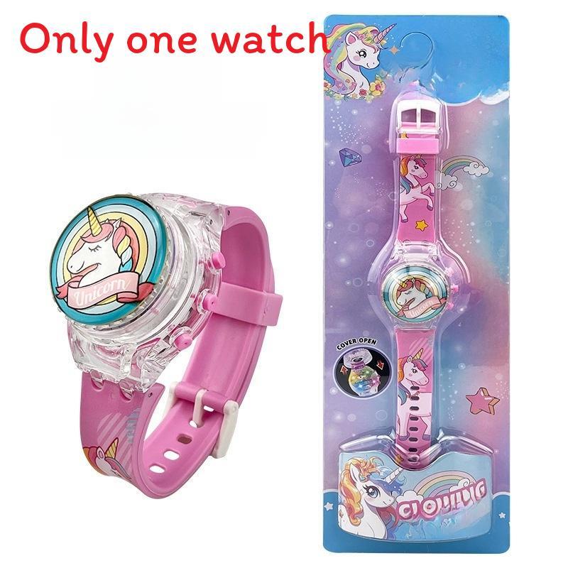 Hello Kitty Otočný flip kryt Lehký hudební hodinky Pro děti Interaktivní Decora