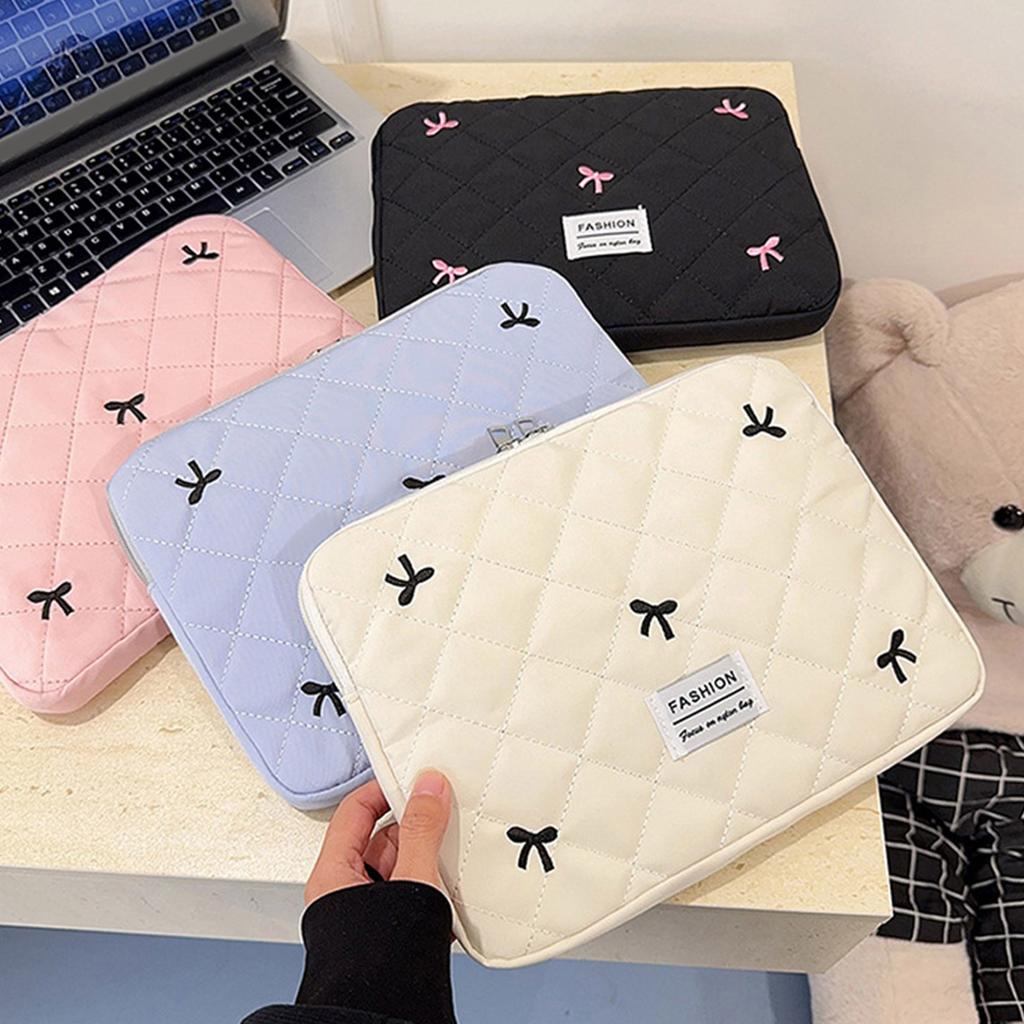 Laptop Carrying Case,Computer Sleeve Laptop Protective Cover with Zipper for Womens Girls Gift Cute Bows Laptop Sleeve