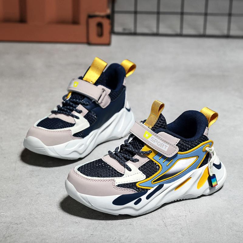 Big Boys Summer Hollow Boy's Sports Shoes Velcro Ultra-light EVA Children's Sports Shoes