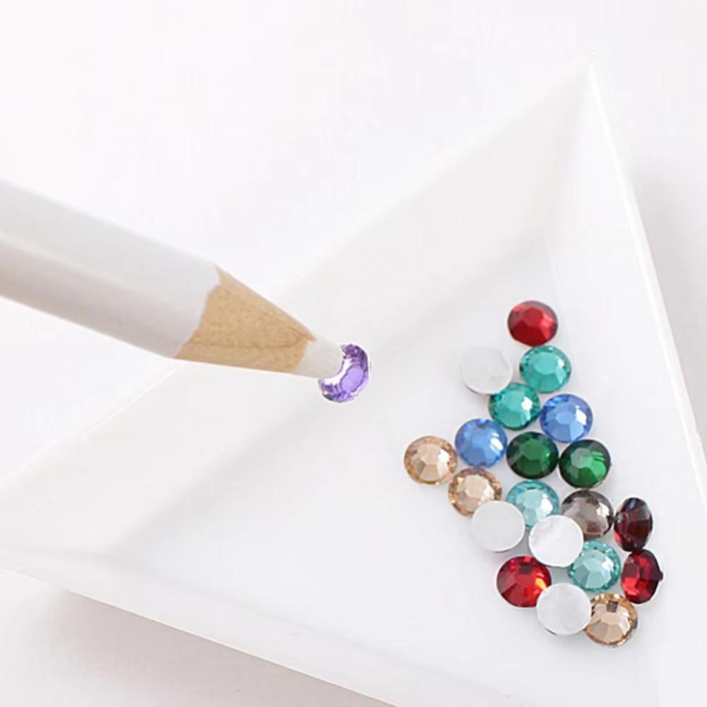 YIKOOLIN DIY Nail Art Rhinestones Jewelry Picking Wax Pencil Pen Picker Dotting Tool Useful Processed and Triangular Plate Nail