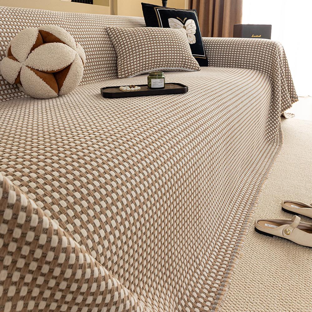High-End Solid Color All-Season Non-Slip Anti-Scratch Sofa Cover