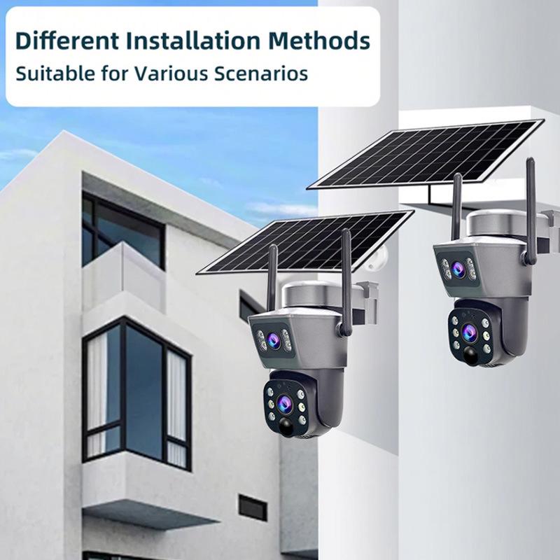 V380 Outdoor 360° Solar-Powered HD Wireless 4G Security Camera Binocular