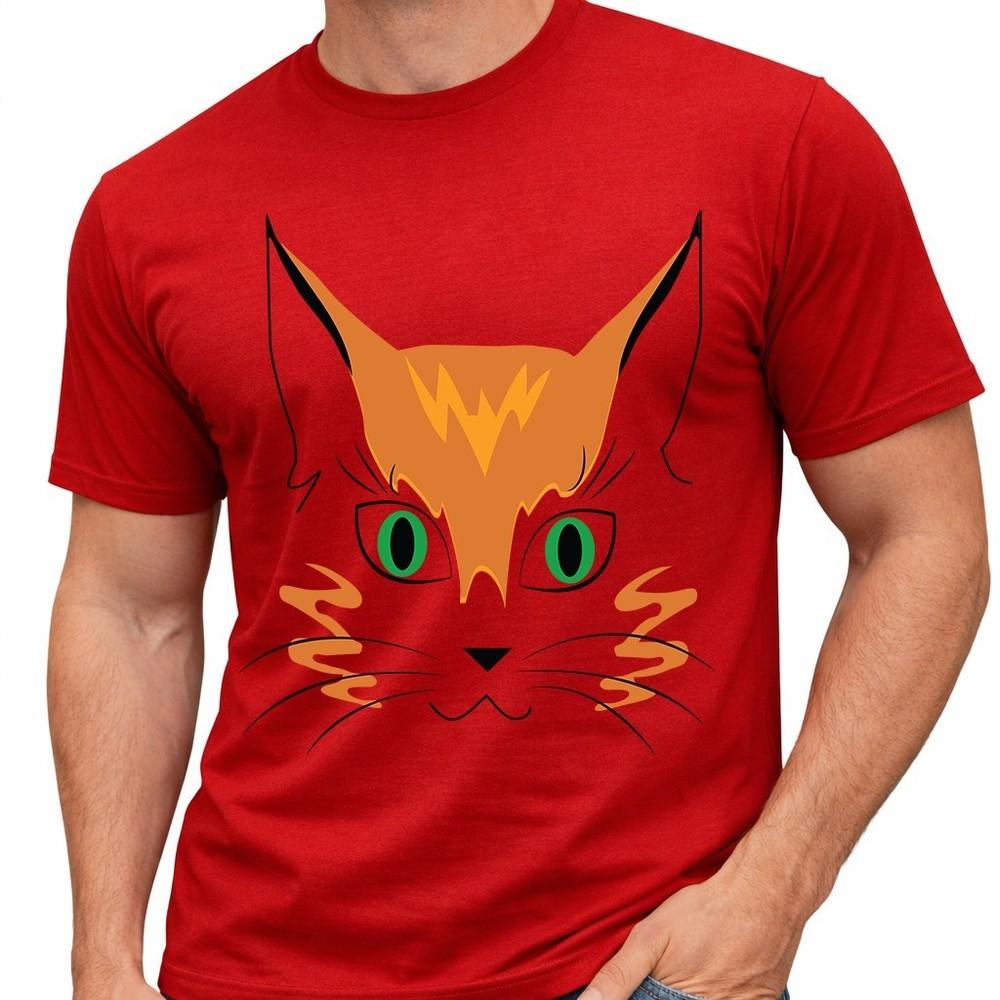 Cat Face T Shirt Minimal Line Art Graphic Tee Cute Cat Lover Streetwear Top 4XL